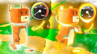 СКОРОСТЬ МЕДВЕДЯ x1 VS x100 в Супер Беар Адвенчер | Super Bear Adventure гигантский дом спидран