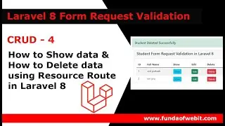 Laravel 8 - How to show data using resource route with Model & delete data using Resource Route