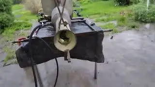 Pulse jet go kart Картинг с самодельным реактивным двигателем.