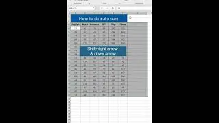 auto sum in Excel