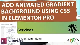 How to Add Animated Gradient Background Effect via Custom CSS to Section / Container Elementor Pro