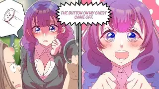 【Manga】A Beautiful High School Girl's Button On Her Breast Popped Off And...