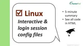 How do Linux configuration files work? Interactive and login sessions