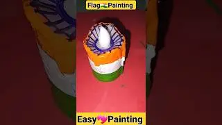 Flag painting on candle🕯 🇮🇳 #shorts #republicday #independenceday #flag #painting