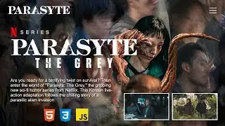 Parasyte: The Grey Website using HTML & CSS & JAVASCRIPT