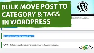 How to Bulk Move Posts to Categories and Tags in WordPress