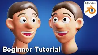 Easy Beginner Sculpting Tutorial - Stylized Character Face (Blender)