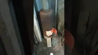 печь из газового баллона в гараж