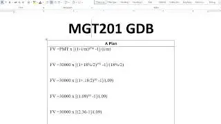 MGT201 GDB Solution 2022