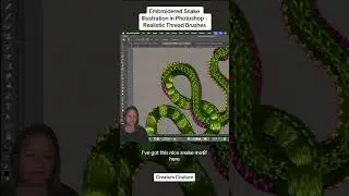 Creating a Snake Motif Embroidered Effect Illustration in Photoshop with 3D Embroidery Mixer Brushes