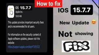 Fix iOS 15.7.7 software update failed an error occurred downloading iOS 15.7.7 iOS 15.7.7 Update