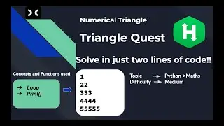 Traingle Quest Solution | [HackerRank] | Python | Interview