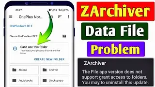 ZArchiver Data File Problem | how to fix zarchiver can't use this folder | fix can't use this folder
