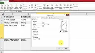 Excel Tips : How to rotate Excel cell and its texts upto 90 degrees?