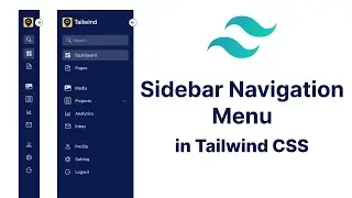 Sidebar Navigation Menu using Tailwind CSS | Beginners Guide to Tailwind CSS