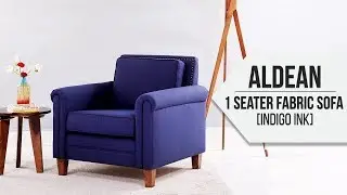 One Seater Fabric Sofa: Aldean 1 Seater Fabric Sofa (Indigo Ink) Online