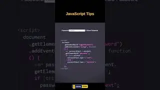 JavaScript Password I How to show password in JavaScript #codeing #html5  #new #webdesign
