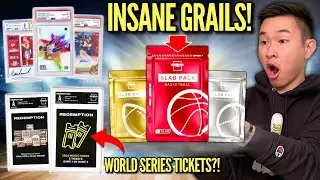 I opened tons of the new MYSTERY SLAB PACKS chasing WORLD SERIES TICKETS & $25,000 GRAILS! 😱🔥