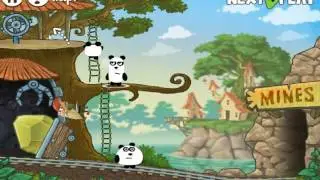 Игра мультфильм три панды Онлайн (онлайн игра прохождение #1) 3 pandas in fantasy