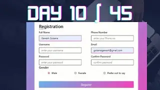 day10: Responsive registration form