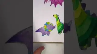 How to draw dinosaurs easy 🦕🦖🩵
