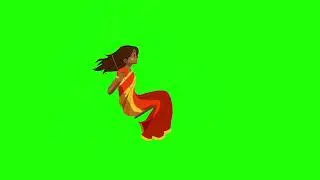 Girl swing flying green screen | Child Swing Playground | amazing metal swing - green screen