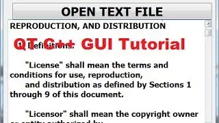 QT C++ GUI Tutorial 27- How to read text file and display file to a textbrowser or textEdit