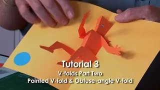 Pop-Up Tutorial 3 - V-folds Part 2 Pointed V-fold & Obtuse-angle V-fold