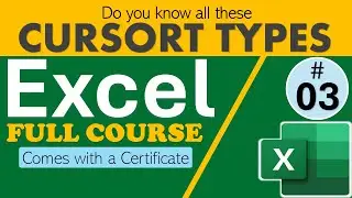 Lesson #3 || Understanding the different Cursor Shapes in Excel || Beginner to Advanced Excel Course