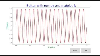 Button with Numpy and Matplotlib