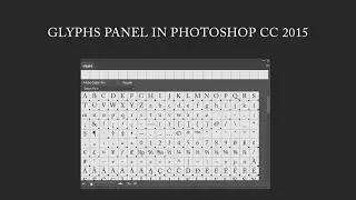 Glyphs Panel in Photoshop CC 2015