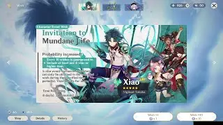 Genshin Impact Character Banner Pulling for Xiao starting at pull 36 (No audio)