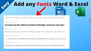 How to Add Font to Word and Excel