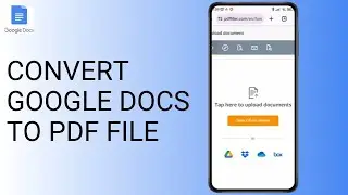 How to convert Google docs to PDF file ?