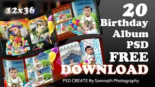 20 birthday album 12x36 psd free download By Somnath Photography
