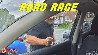 MAD DUDE TRIES TO SMASH THE CAR WINDOW