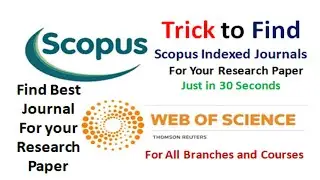 Find Scopus Journal for Your Research Paper | How to find Best Journal for Paper Publication | Best