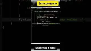 Java program to find the largest number of arrays