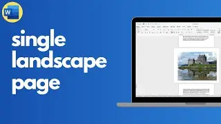 How to make only one page landscape within a document in Microsoft Word