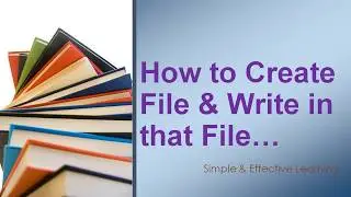 How to create file in python || How to write in file in python || Text Files in Python