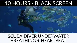 SCUBA DIVER UNDERWATER BREATHING ASMR AND SLOW HEARTBEAT SOUND EFFECT