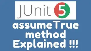 JUnit 5 Assumptions - assumeTrue method - Explained !!!