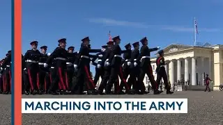 Reserve Officer Cadets pass out at Sandhurst after intense training course