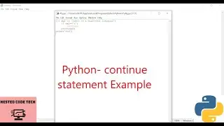 Python- continue statement Example