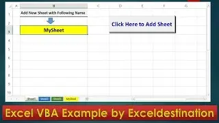 VBA Code to Add New Sheet and Rename - Excel VBA Example by ExcelDestination