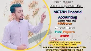 Mgt201 Midterm Exam Preparation 2022- Mgt201 Midterm Exam Past Papers  Part 1- 5 - Current Paper2022