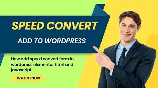 How add speed convert form in wordpress elementor html and javascript