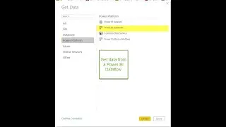 Get Data from a Dataflow power bi