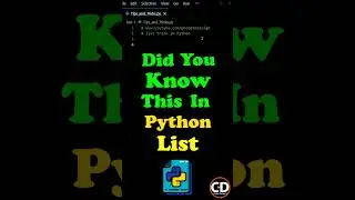 Did you know this in Python List? 
