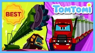 Powerful Giant Vehicles Compilation🚜🚧 | Heavy Equipment | Air Vehicles | Vehicles Song | TOMTOMI